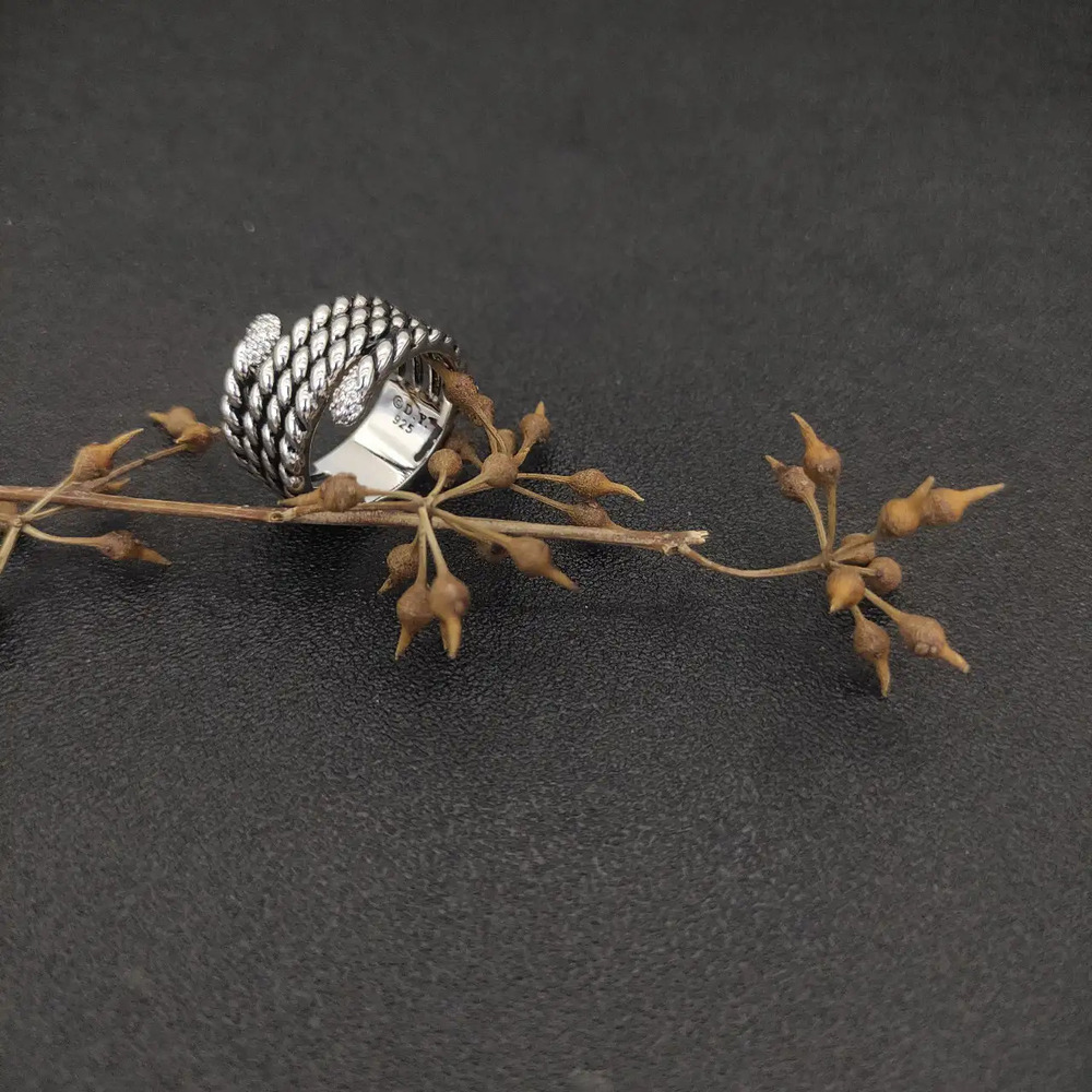 David Yurman diamond-studded button ring - Picture 5 of 7